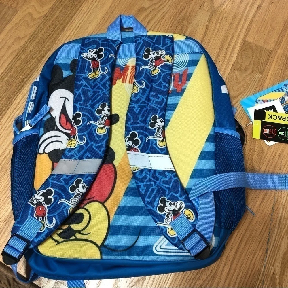 Disney Mickey Mouse Backpack Book Bag NEW Blue Kids